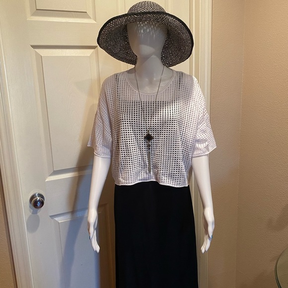 White  Mesh crop  light weight sweater. - Picture 1 of 3